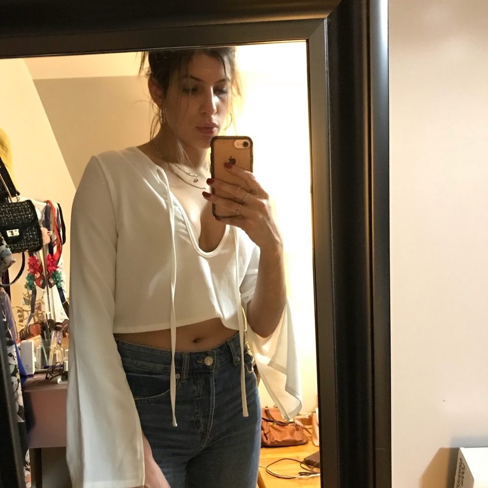 Low cut blouse NWOT